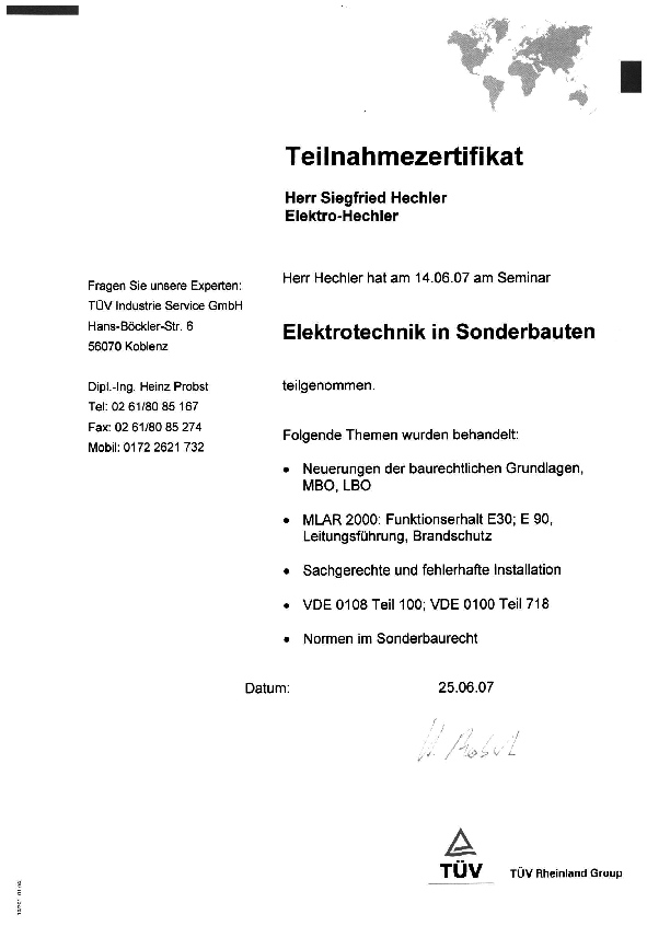 Elektrotechnik in Sonderbauten